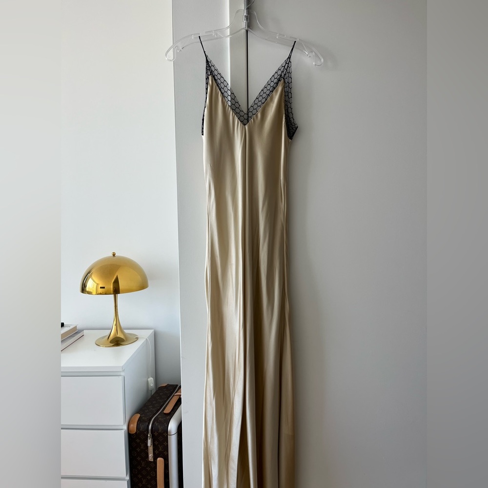 WALK OF SHAME Silk Maxi Slip Dress Size: XS | US2, IT38
